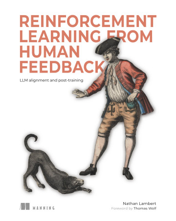 Cover of the book Reinforcement Learning from Human Feedback by Nathan Lambert (Manning)